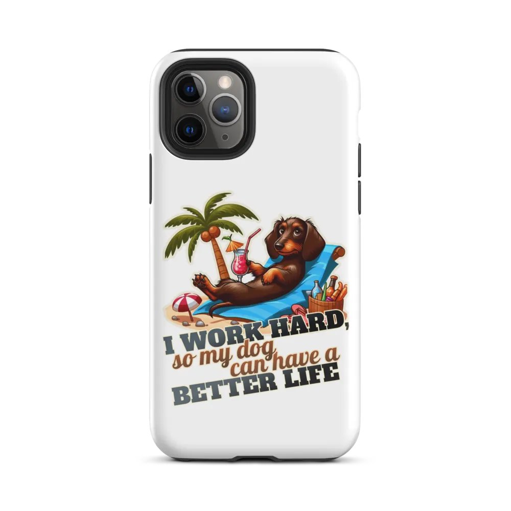 Work Hard – Dachshund beach iPhone® Tough Case product image (27)