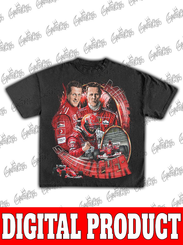Michael Schumacher Scuderia Ferrari 7-Time F1 World Champion The Red Baron Vintage Racing Bootleg Graphic product image (1)