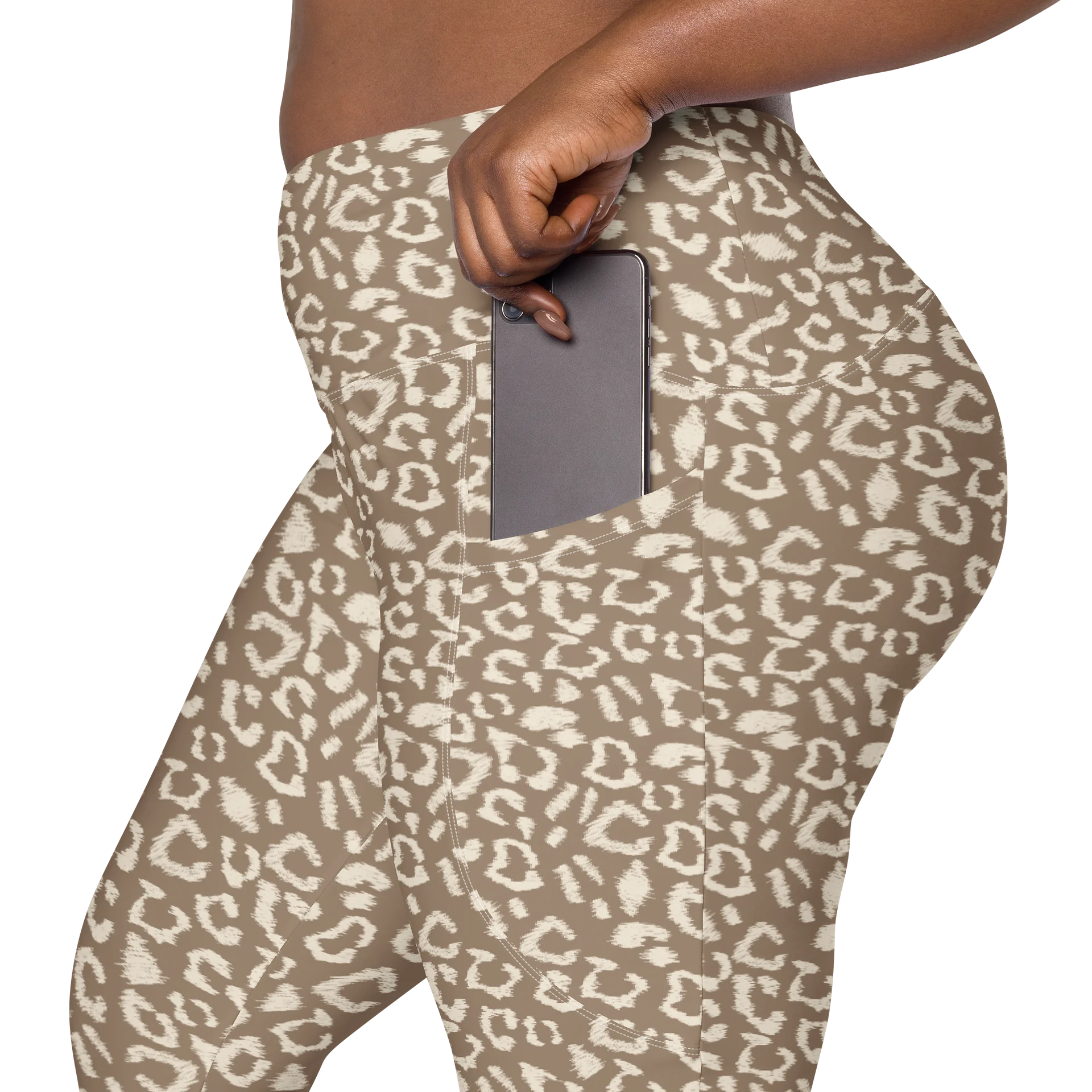 Comfortable Crossover Leggings with Bold Leopard Print product image (7)