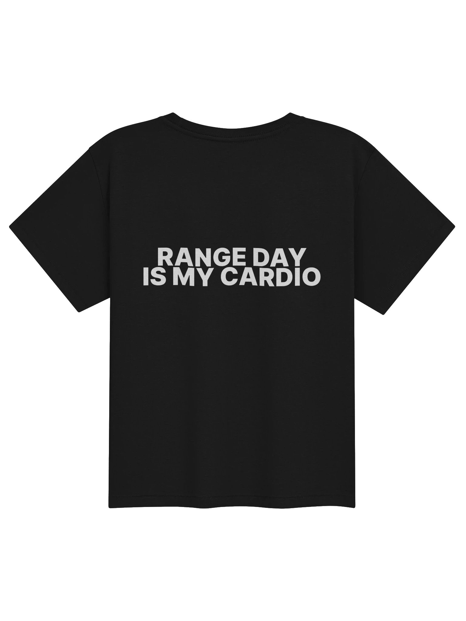 Range Day Women's High-Waisted Tee - Black with White Print product image (2)