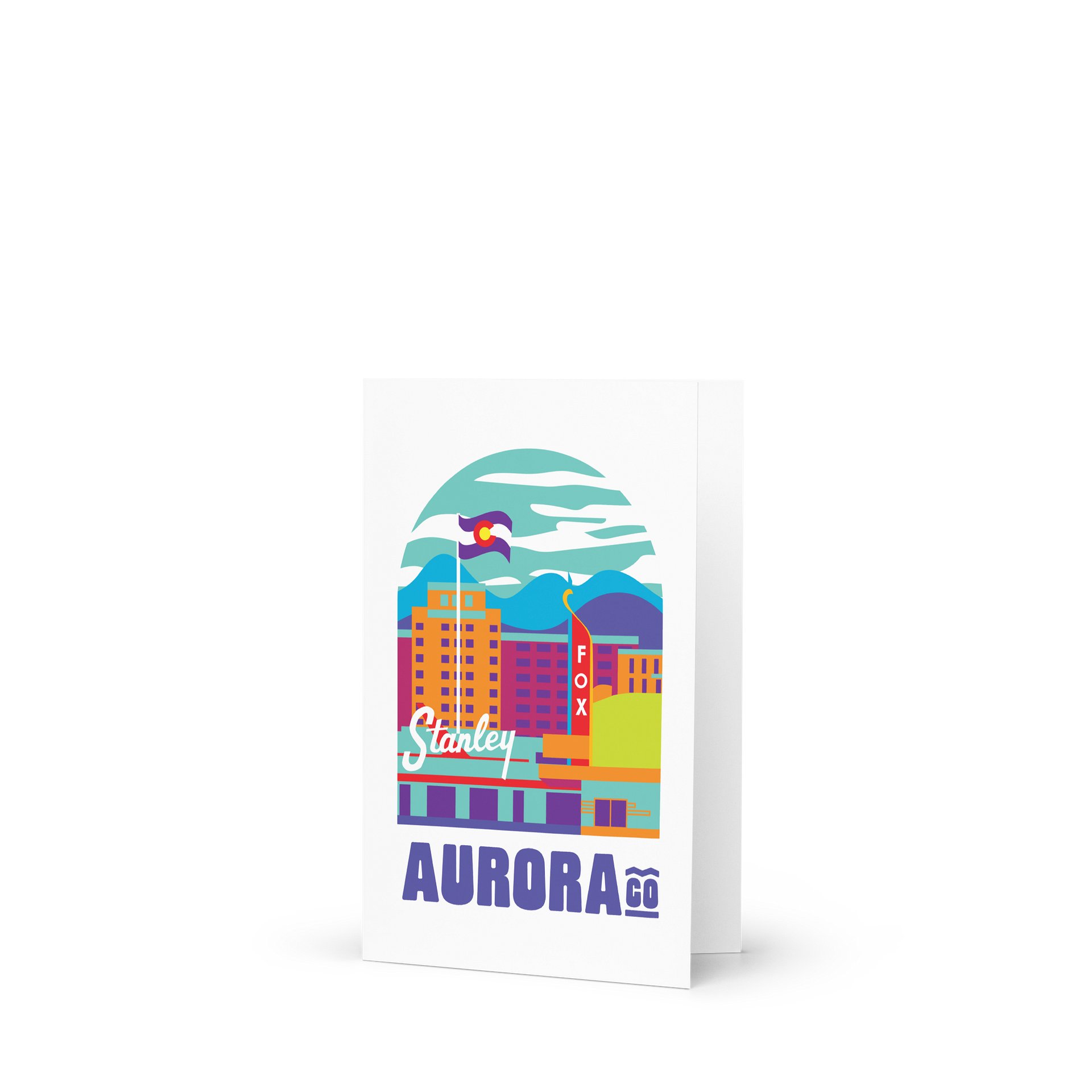 Aurora Cityscape Greeting Card (Multicolor) product image (1)