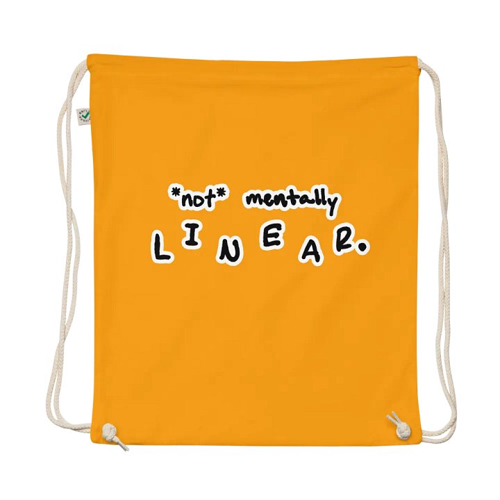*not* mentally linear (bubble design) cotton drawstring bag product image (1)