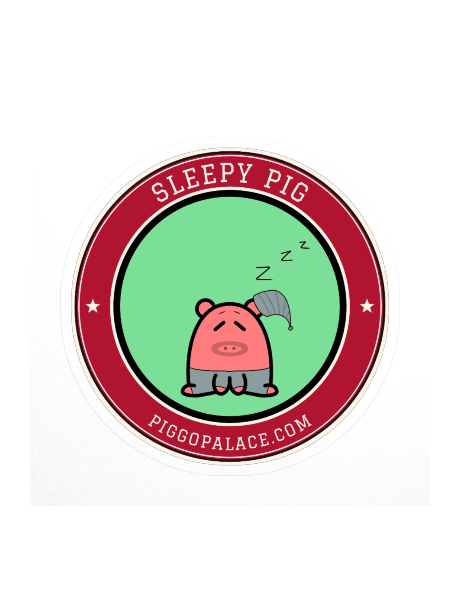 Sleepy Pig Varsity Sticker product image (2)