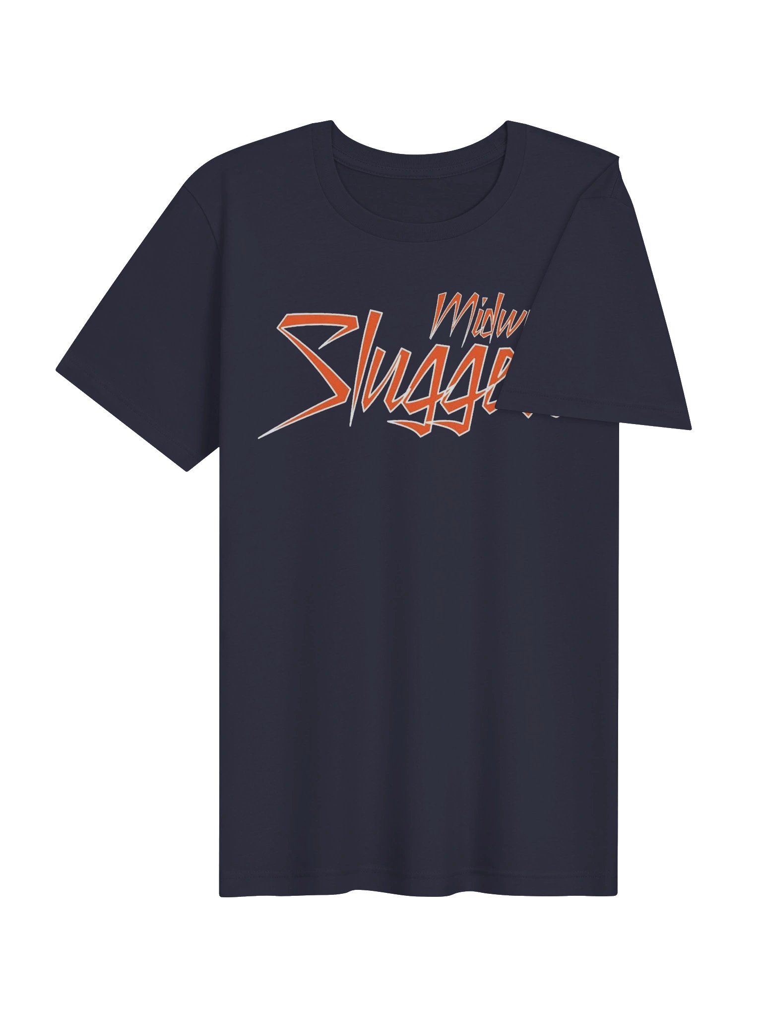 Midwest Sluggers Stacked Logo Navy Unisex Supersoft Tee product image (4)