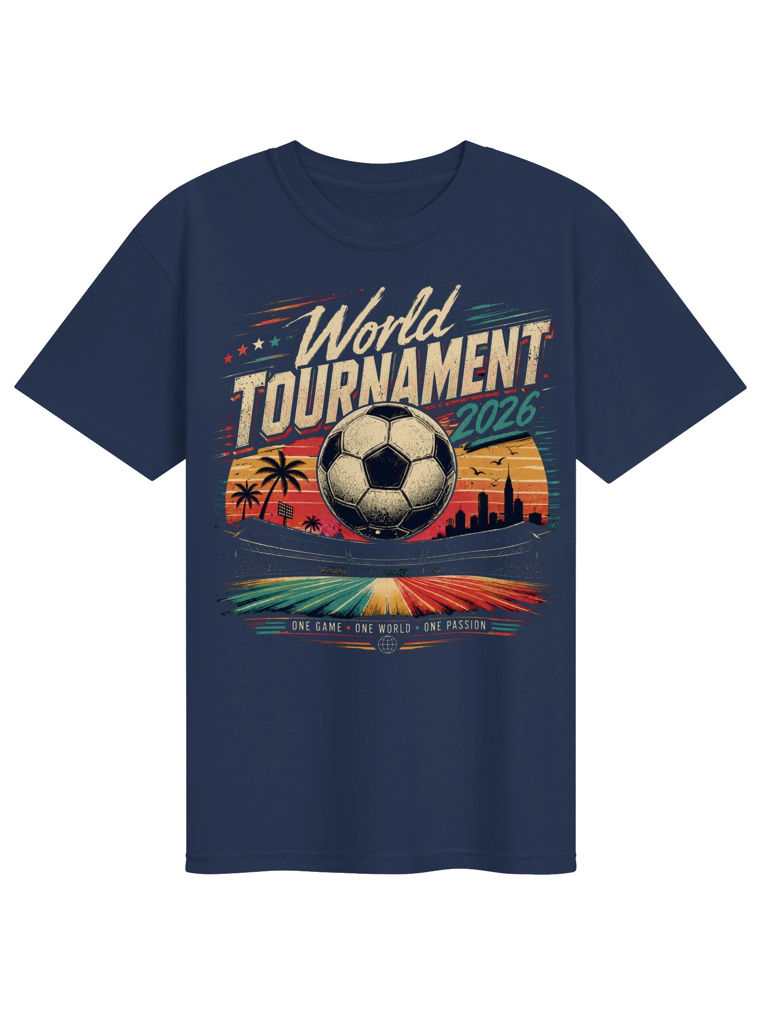 World Tournament 2026 Soccer T-Shirt – Vintage Style Graphic Tee product image (3)