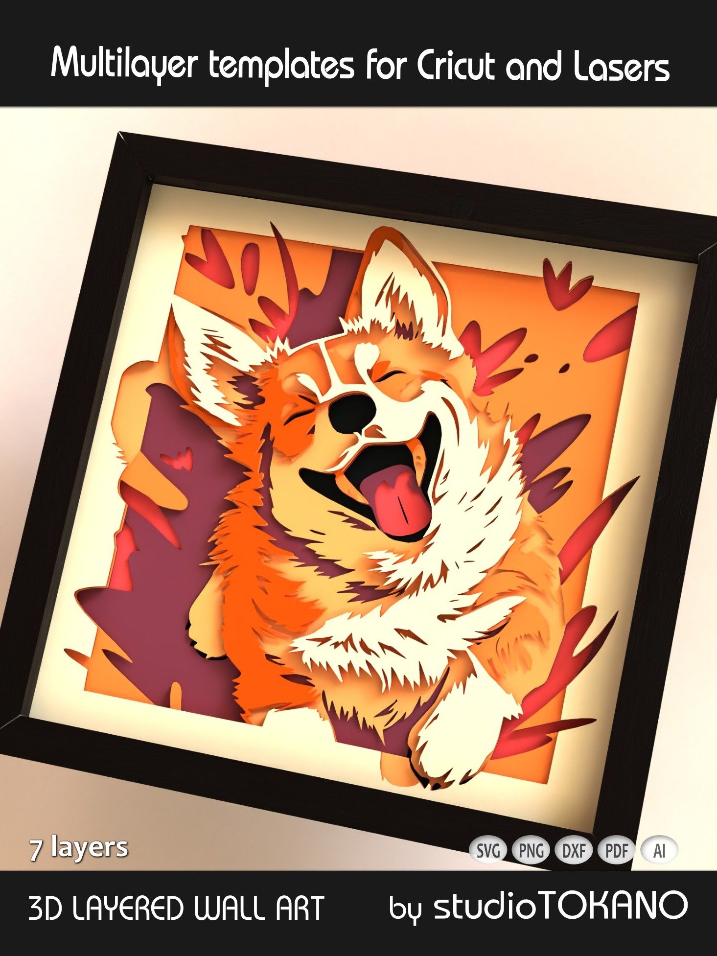 Corgi 3D layered dog svg for Cricut product image (5)