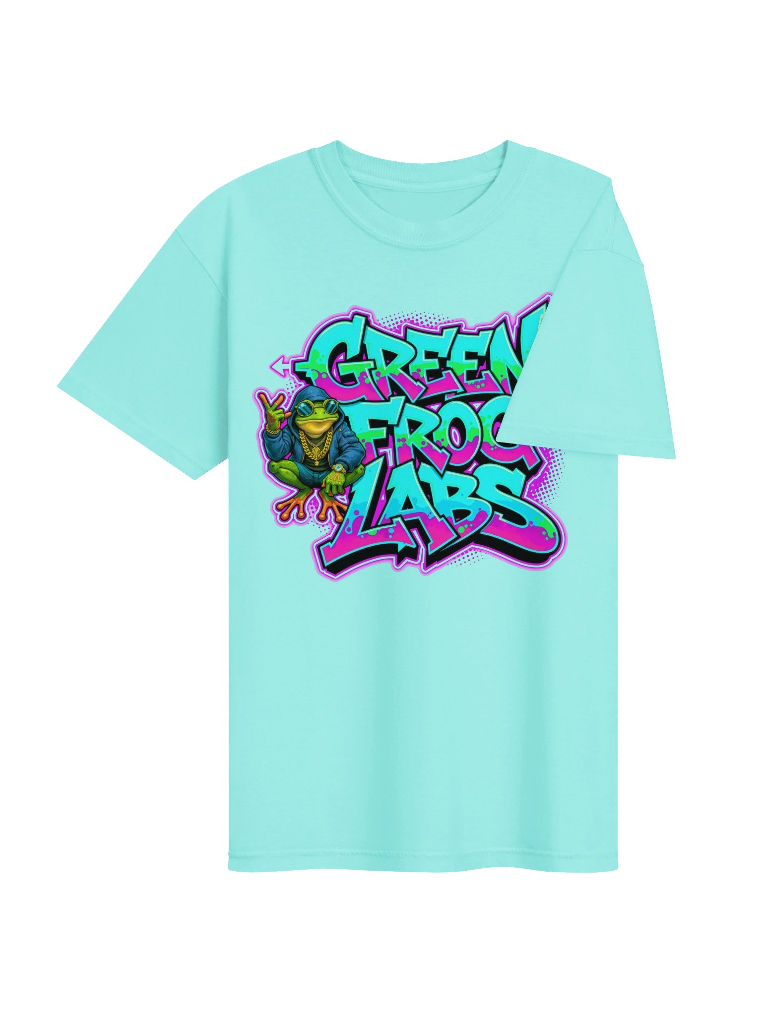 Green Frog Labs Graffiti Logo - Neon Frog Scientist Tee product image (4)