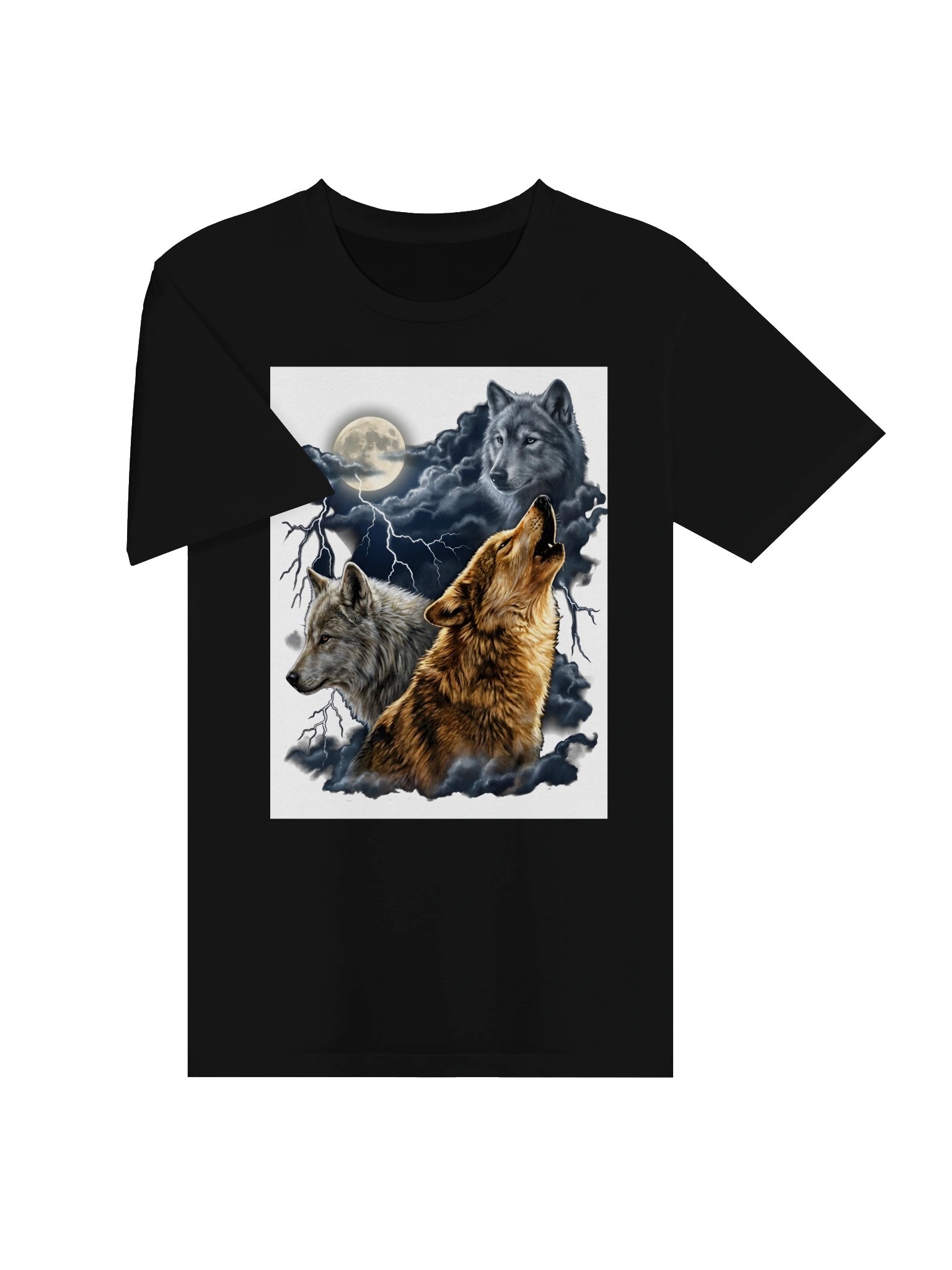 Howling Wolves T-Shirt | Wild Wolf Graphic Tee | Mountain Storm Shirt | Nature Lover Gift product image (18)