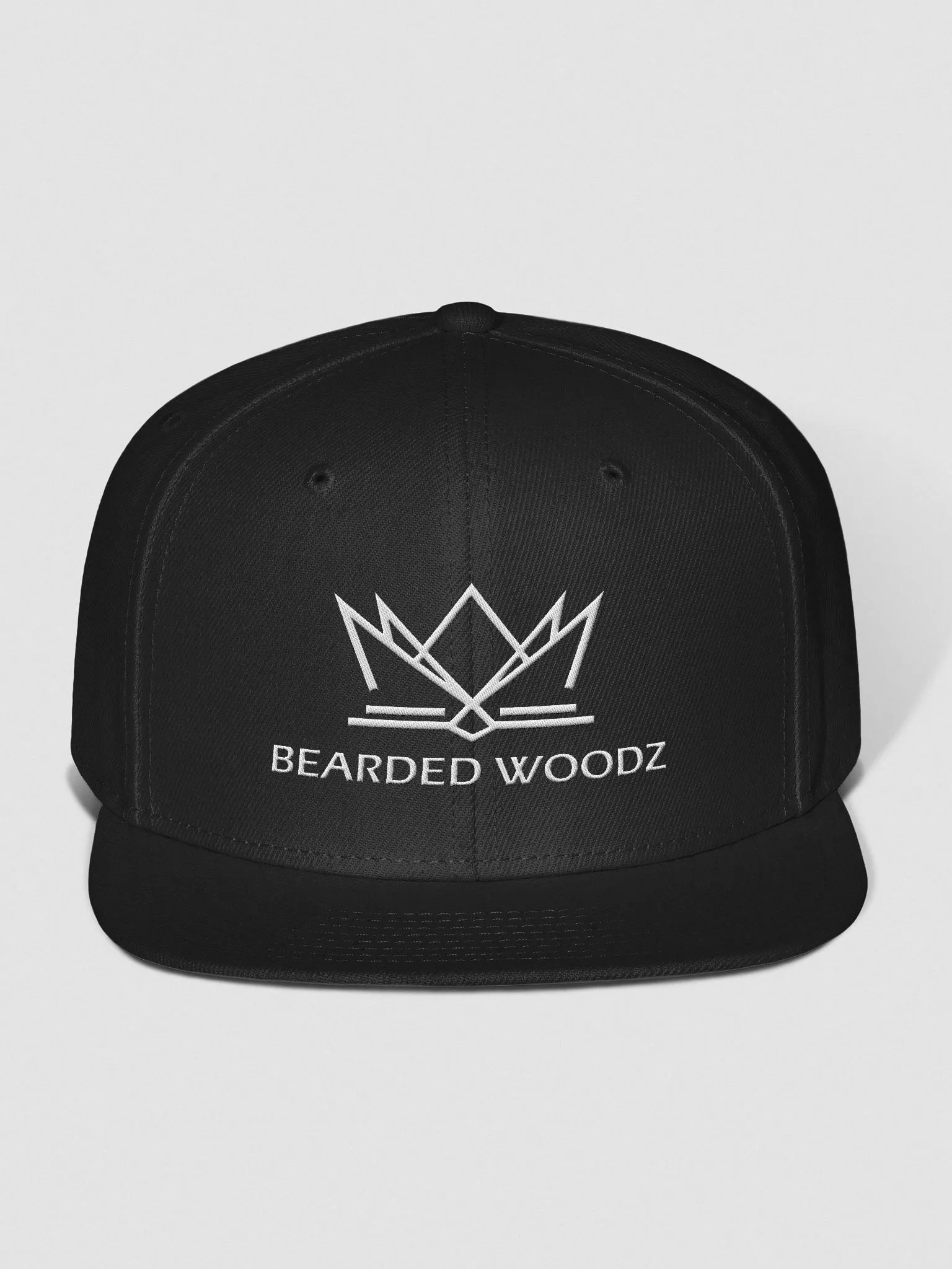Bearded Woodz Classic Snapback (White Embroidery) product image (1)