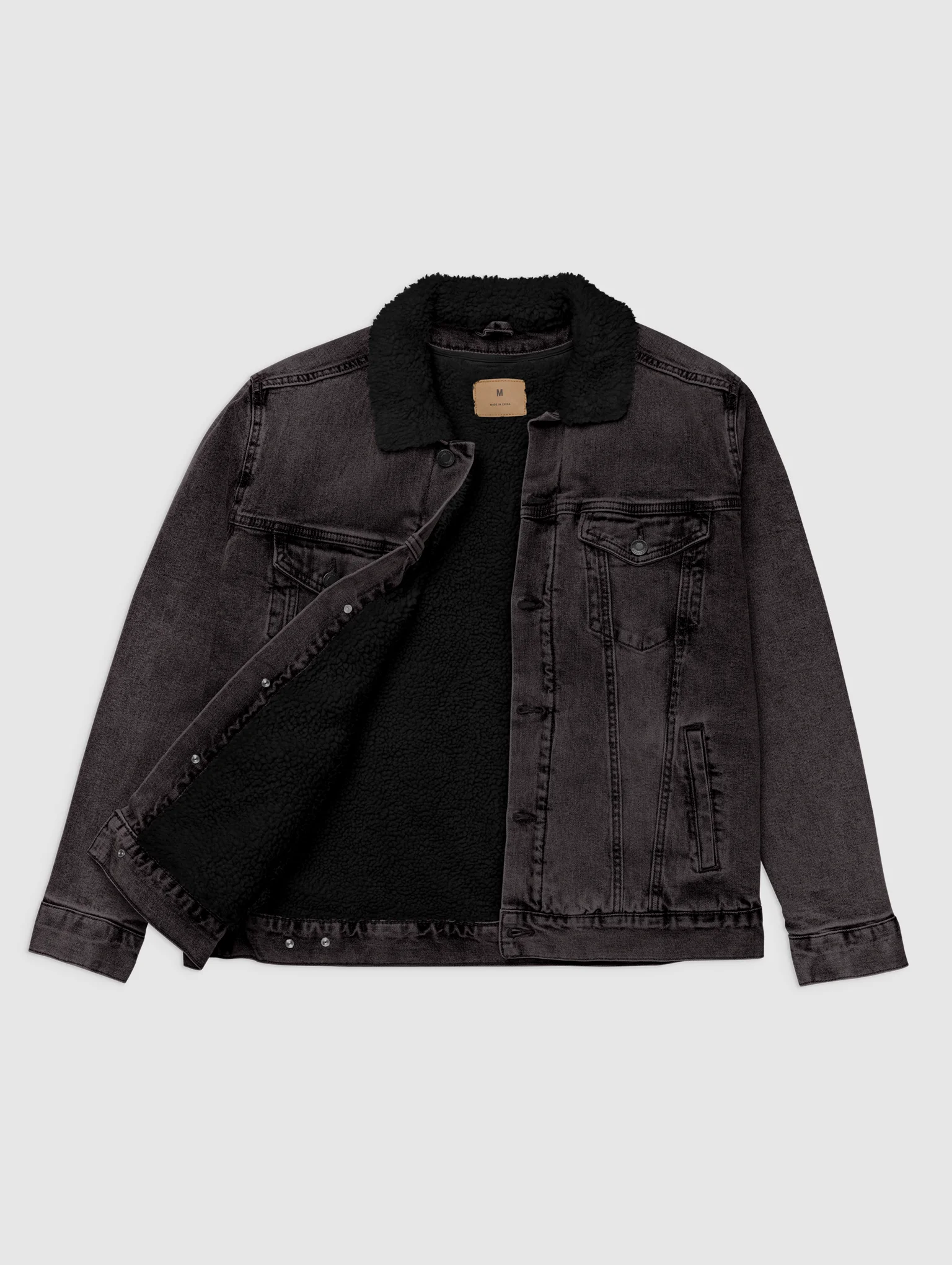 denim sherpa jacket product image (7)