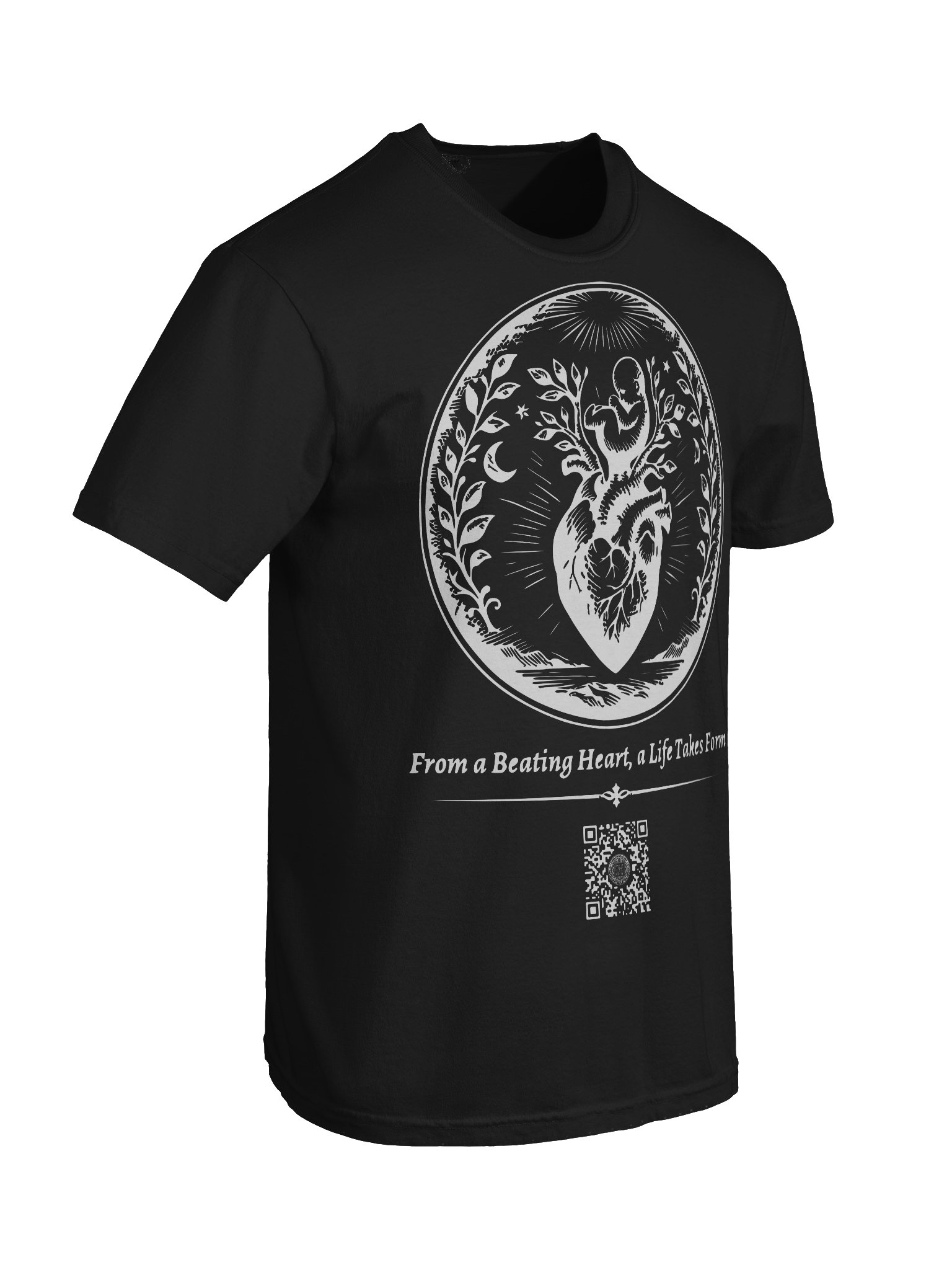 Beating Heart of Life (White on Black/Color) product image (8)
