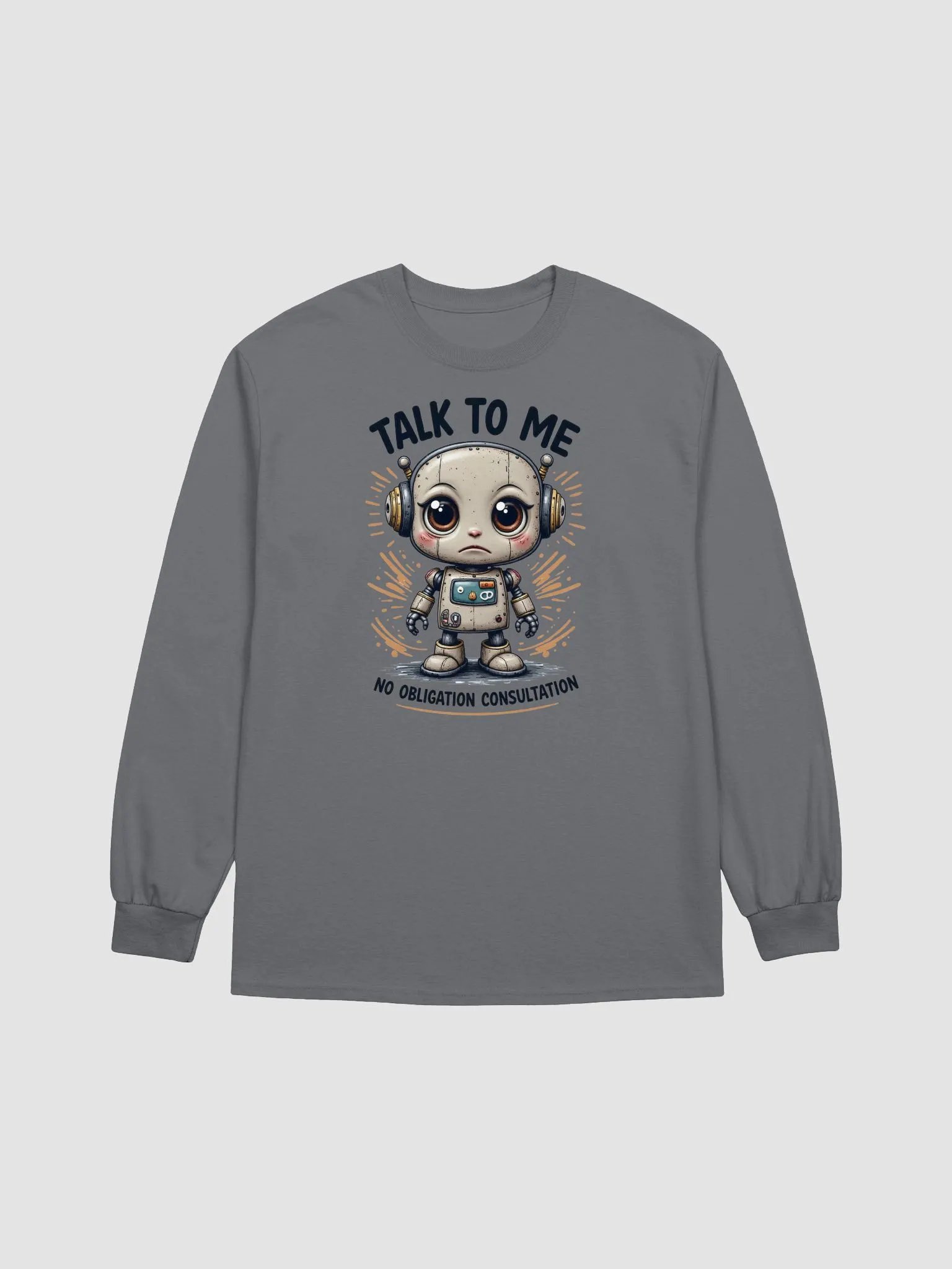 Sad Lonely Robot Long Sleeve Tee product image (9)