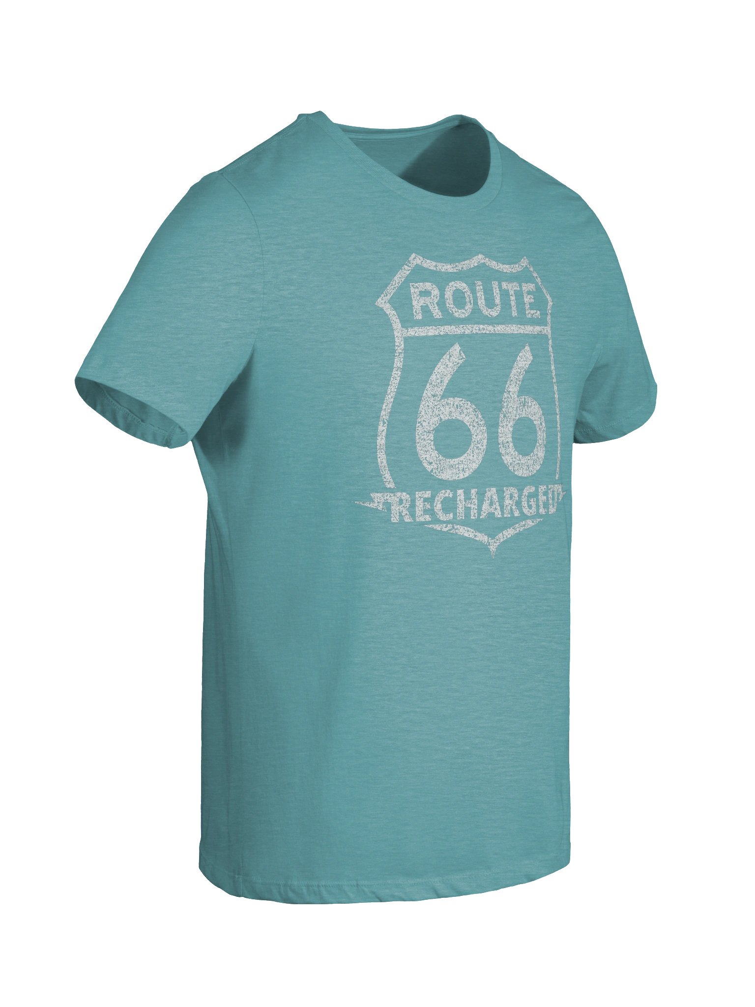 Route 66 Recharged - White Faded Shield Outline (Womens) product image (52)