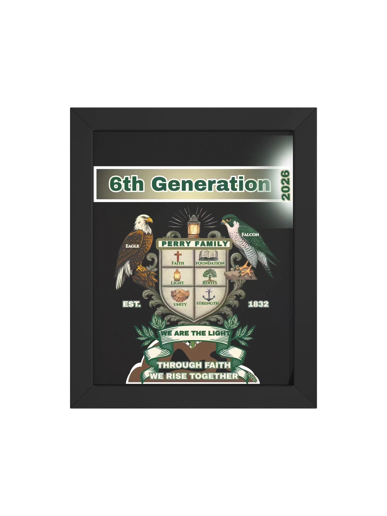6th Generation Perry Family Reunion 2026 Framed Poster – 8" x 10" Legacy Edition product image (4)