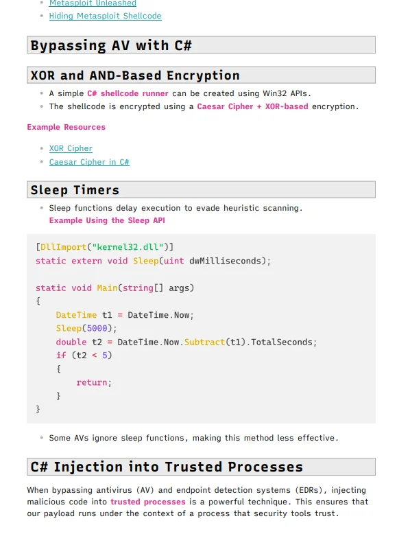 AntiVirus Evasion & Bypass Study Notes product image (2)