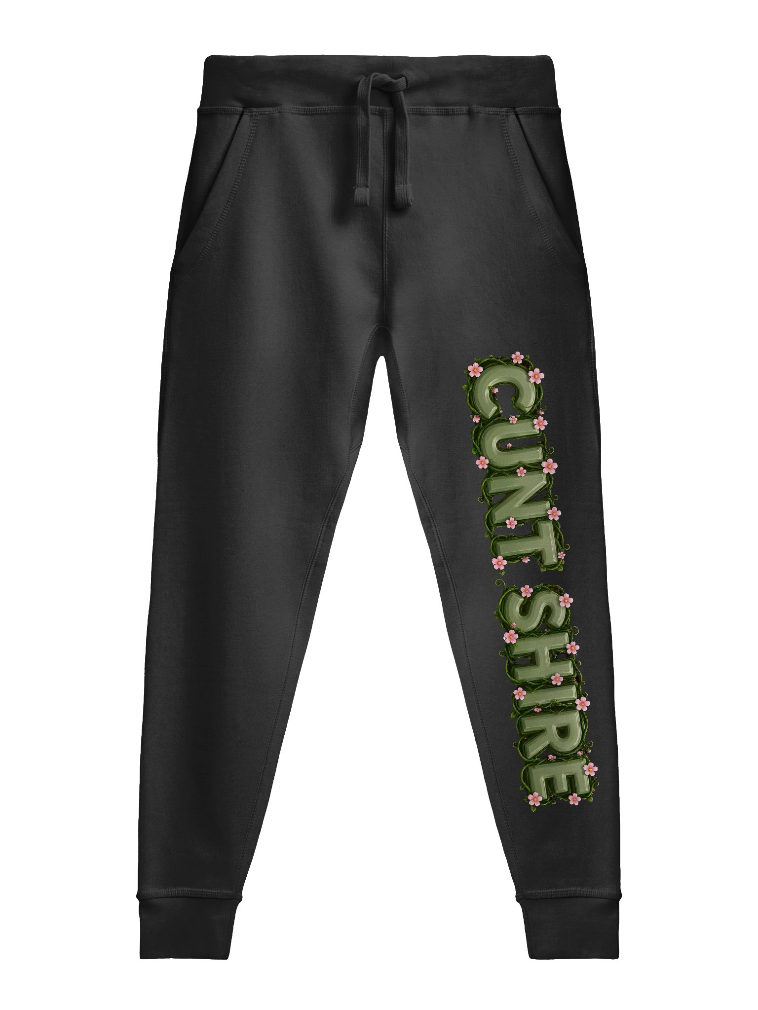 [CUNT SHIRE] Fleece Joggers -Green Logo- product image (1)