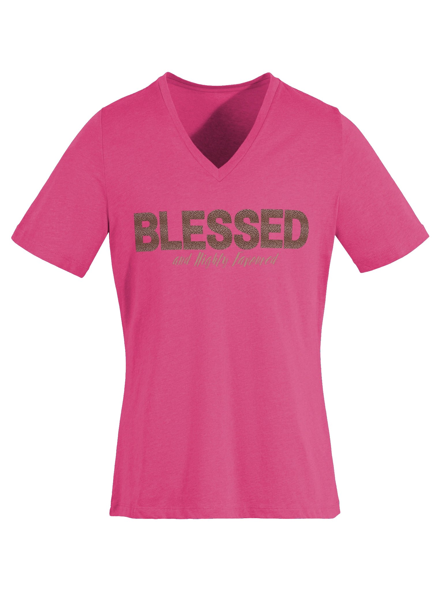 Women's Leopard Print Blessed and Highly Favoured Tee product image (21)