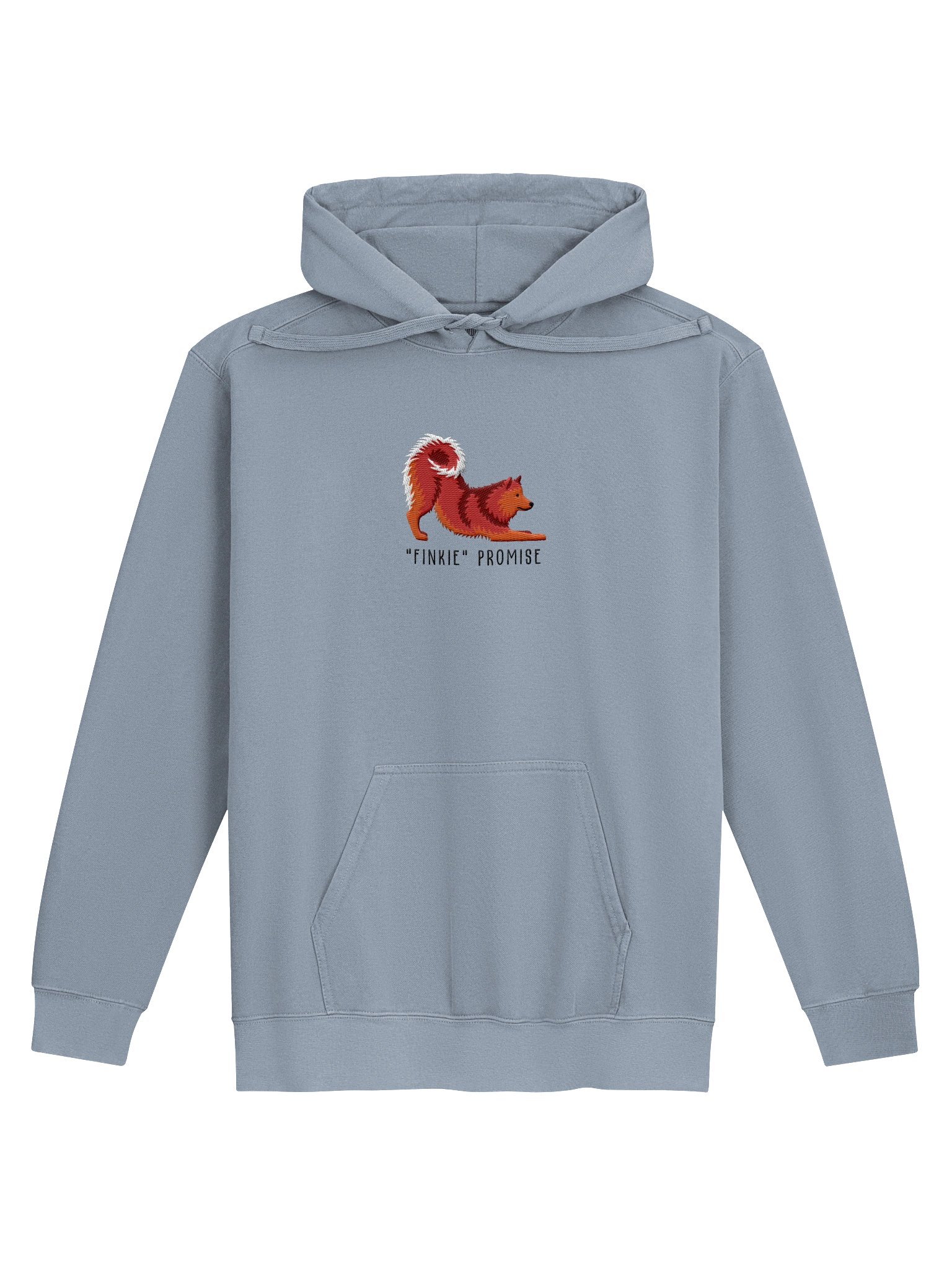 Finkie Promise Premium Hoodie (Embroidered) of a Finnish Spitz(Red) product image (5)