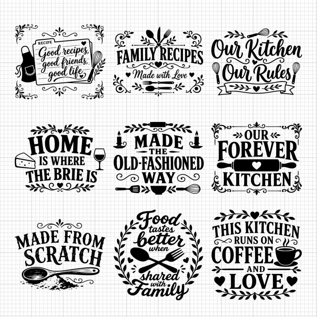 Cutting Board Sayings SVG Bundle – 40 Kitchen SVG Files for Cricut & Laser Engraving product image (3)