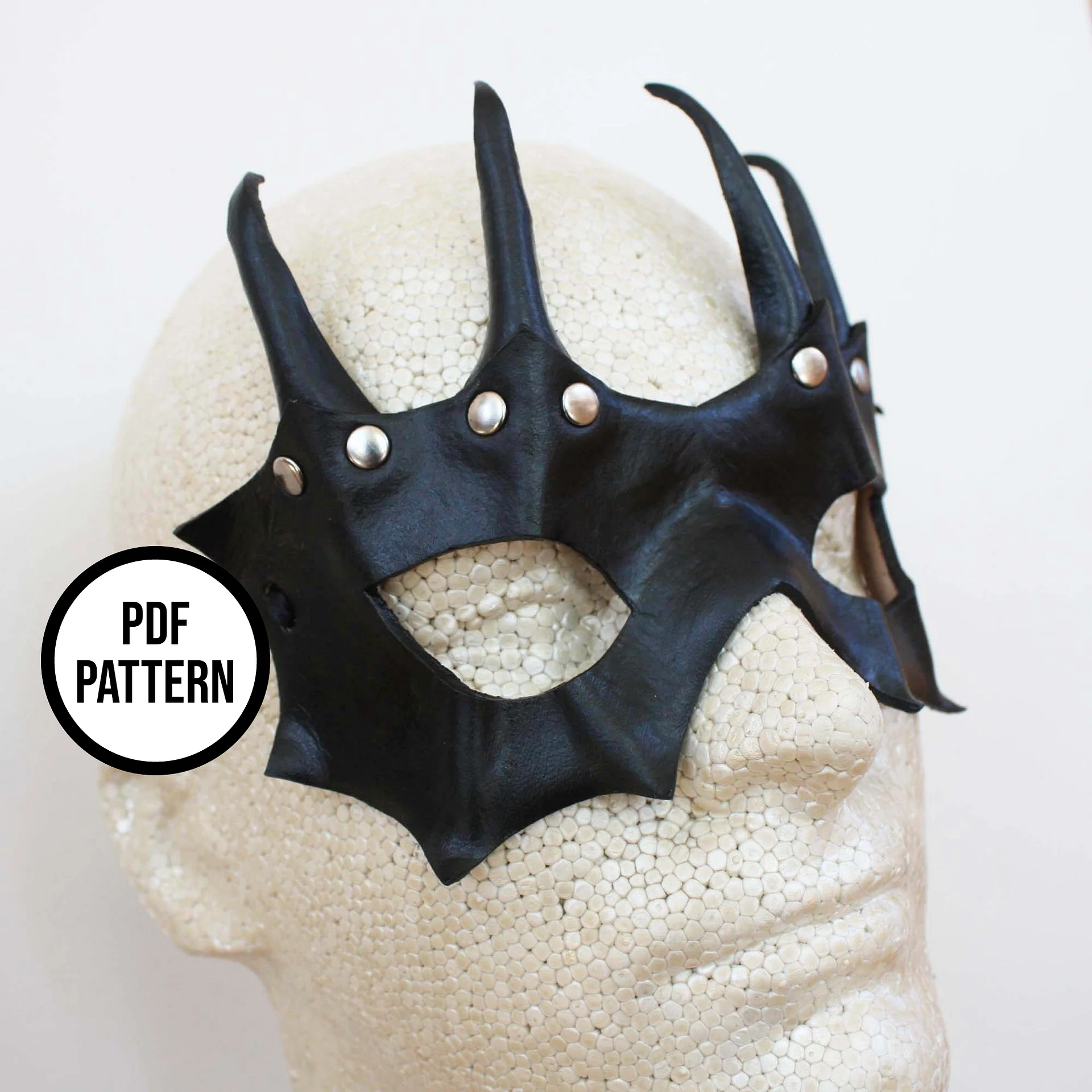 Spiked Leather Mask - Choose Your Design! PDF Pattern for Leatherwork product image (5)