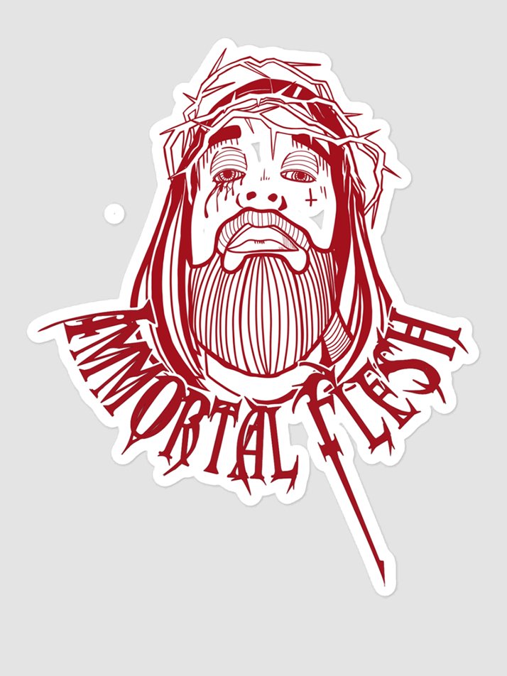 Immortal Flesh Sticker (Red) product image (1)