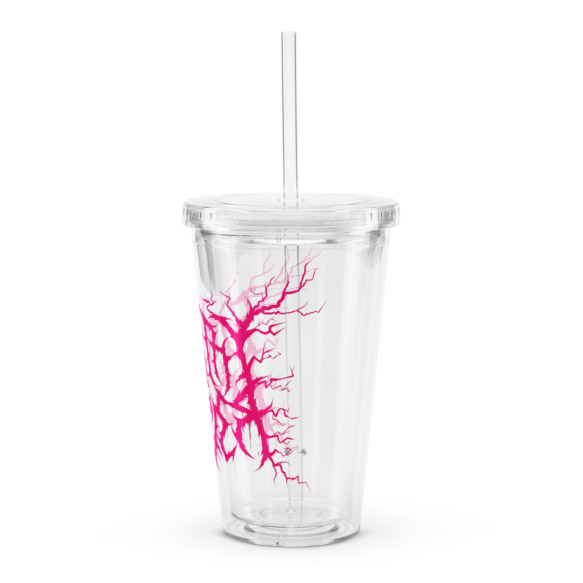 EIP Double Walled Clear Plastic Tumbler (16 oz) HOT PINK product image (4)
