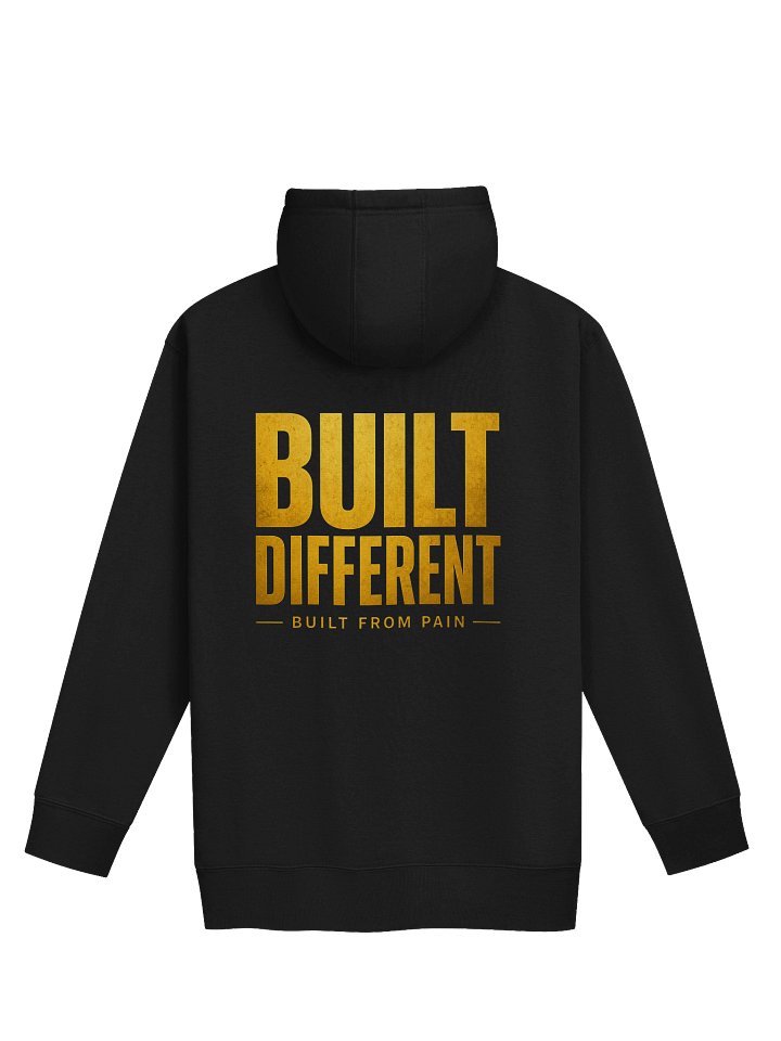 Built Different Hoodie – Black/Gold product image (1)