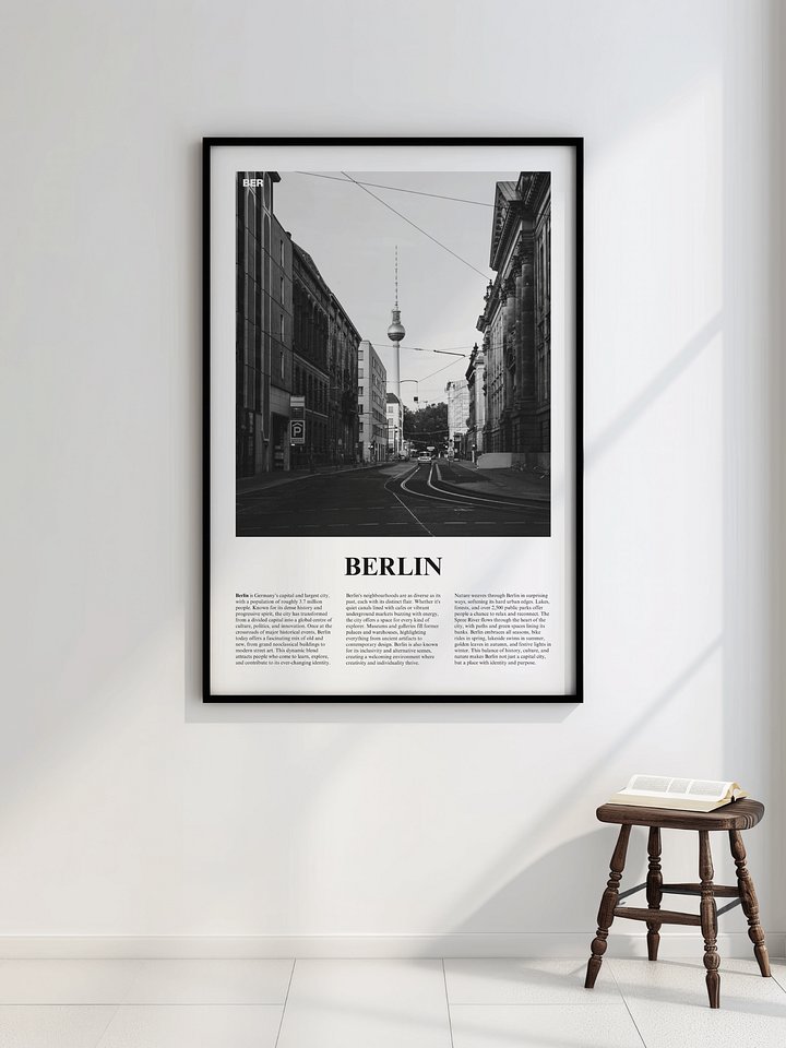 Berlin 02 Newspaper Poster | Framed product image (2)