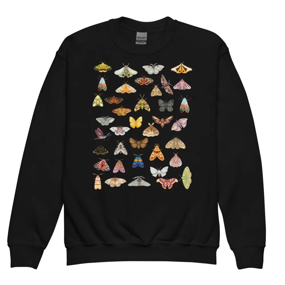 Moth Collage Youth Crewneck Sweatshirt product image (1)