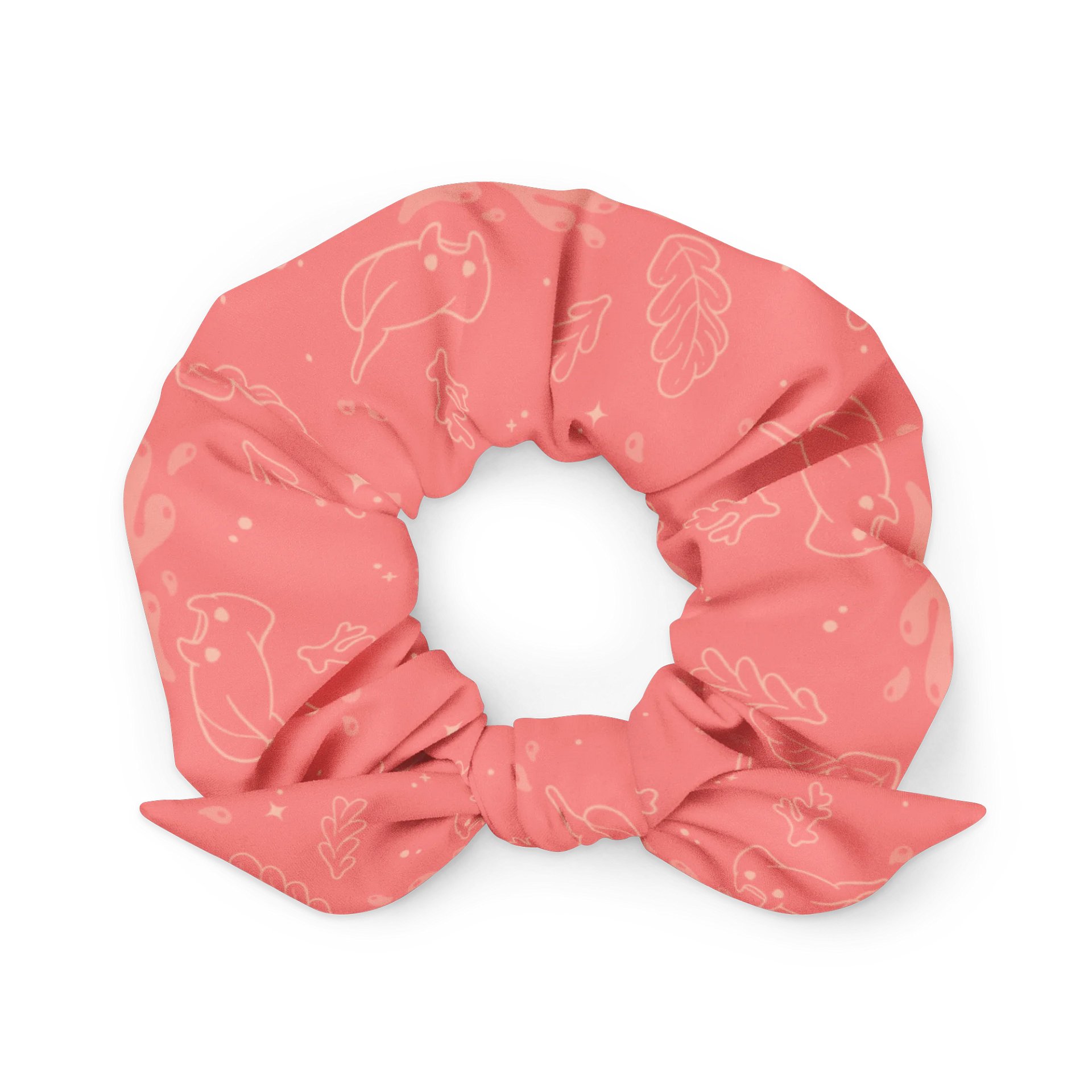 Coral recycled scrunchie - Underwater wonderland product image (2)