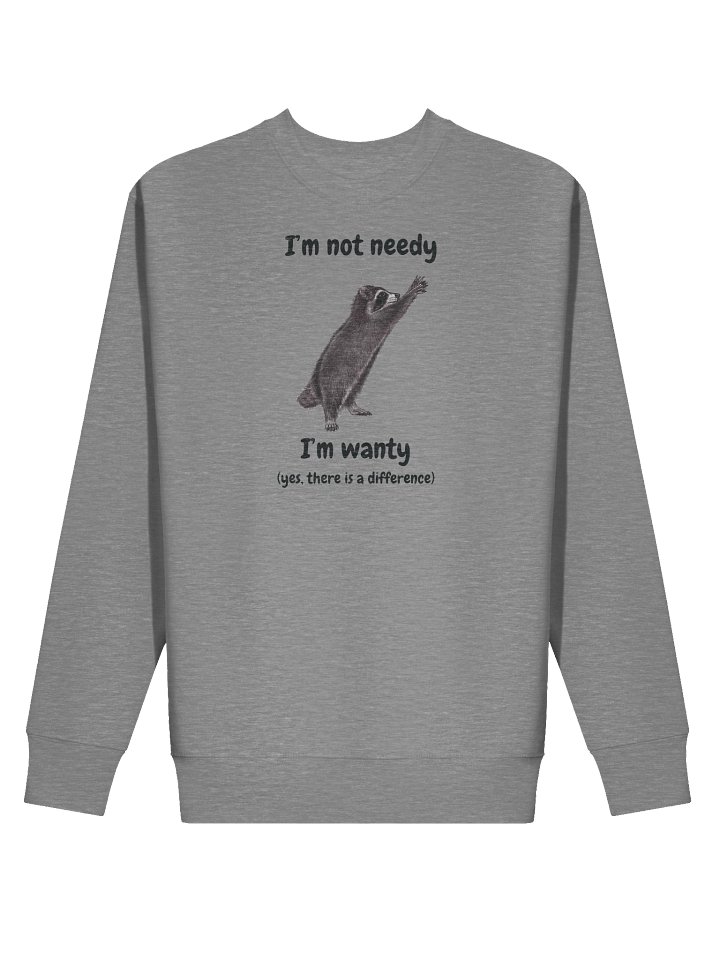 "I’m Not Needy, I’m Wanty" Funny Raccoon Sweater product image (2)