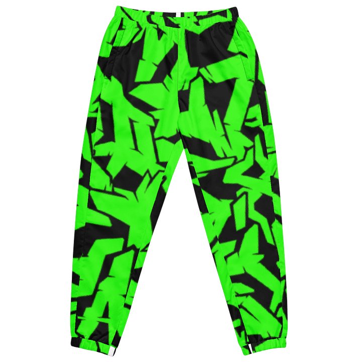 MALEREI LÁVINCI | BLACK/NEON GREEN TRACK PANTS product image (1)
