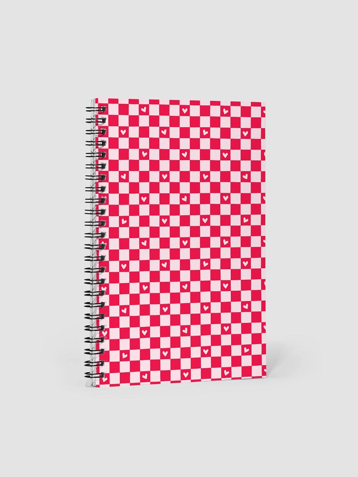 Checked Heart Dreams Spiral Dotted Journal/Notebook. product image (1)