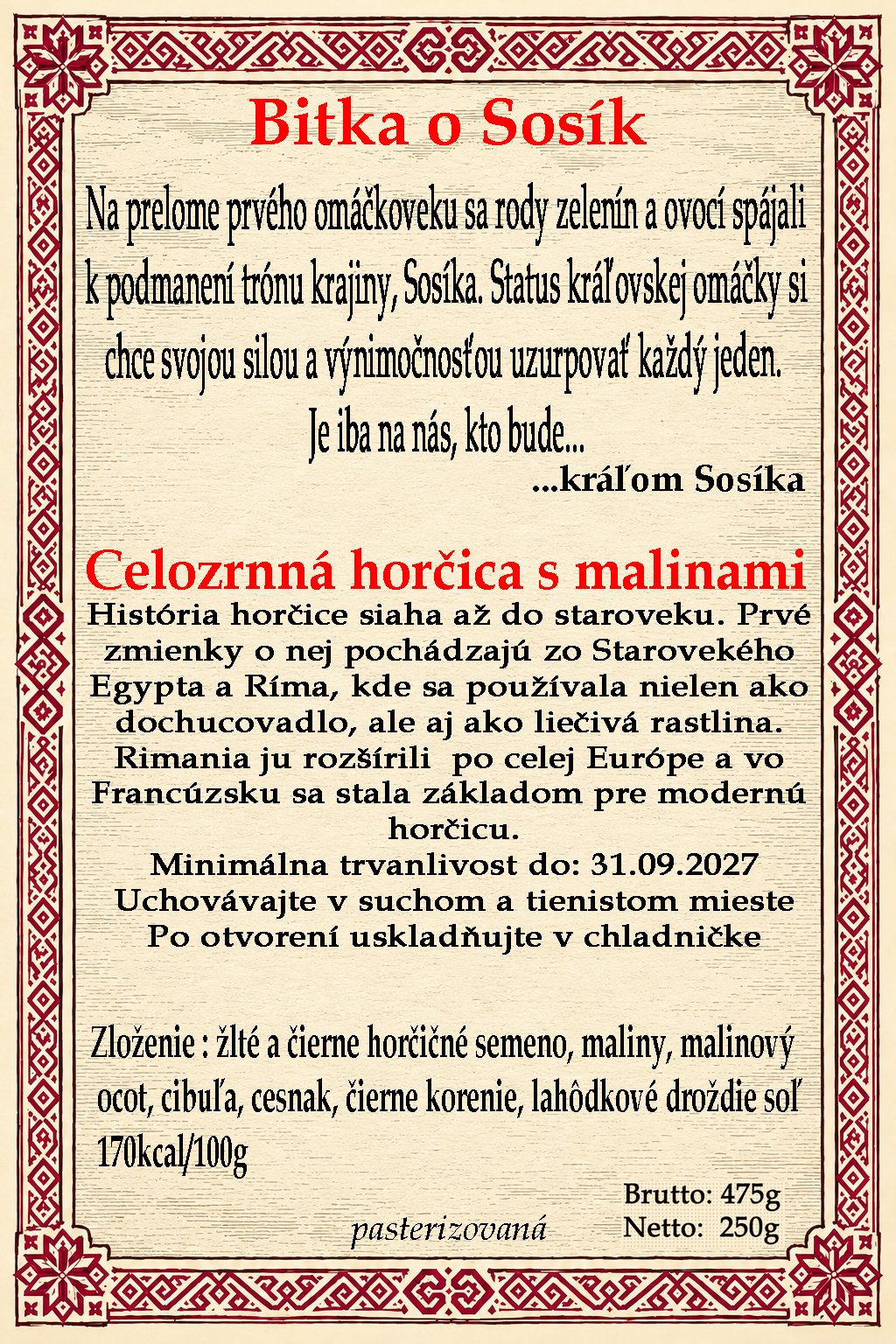 Celozrnná horčica s malinami product image (2)