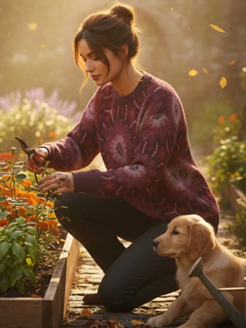 Crimson Circle Relax Fit Sweater product image (1)