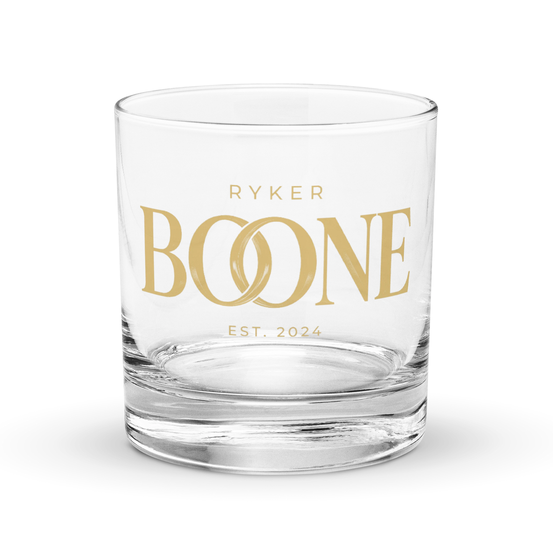 Ryker Boone "September Turns Gold" Rocks Glass (Gold Logo) product image (1)