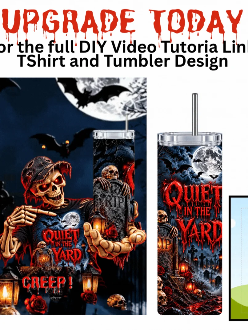 Freebie-Friday- Quiet in the Yard - 20oz Tumbler Template - Editable in Canva - Instant Download product image (2)