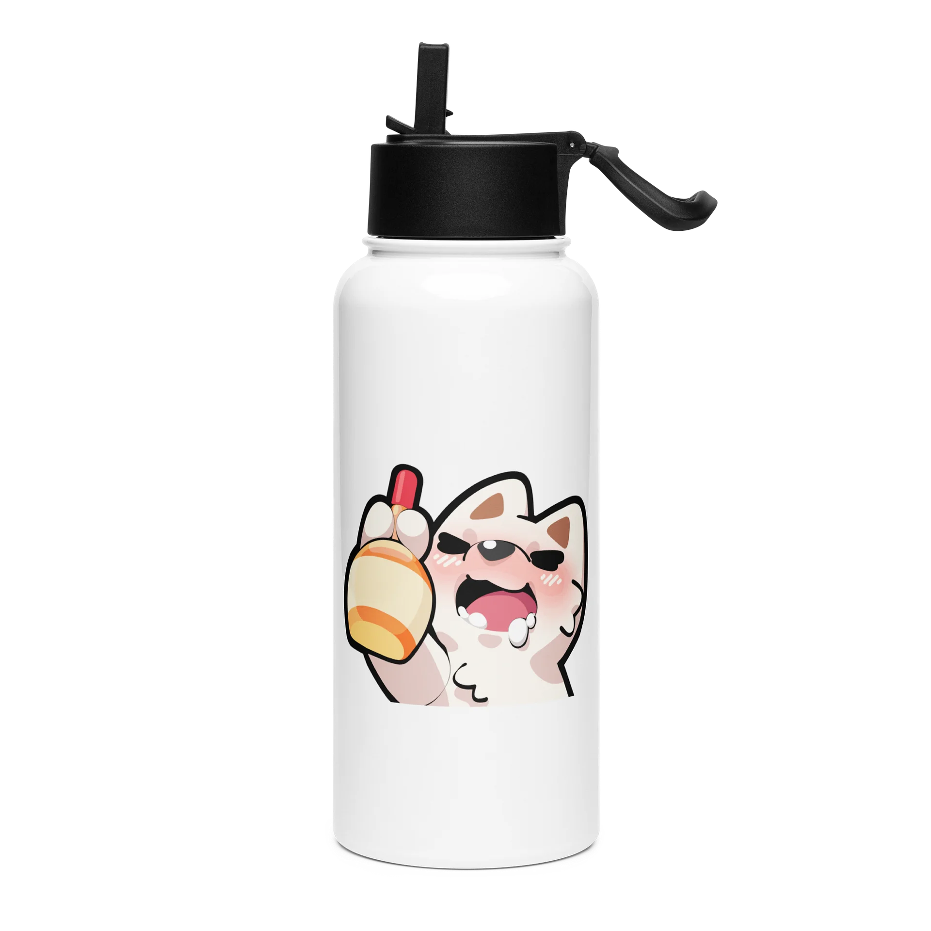 Drunk Stainless Steel Water Bottle with a Straw product image (1)