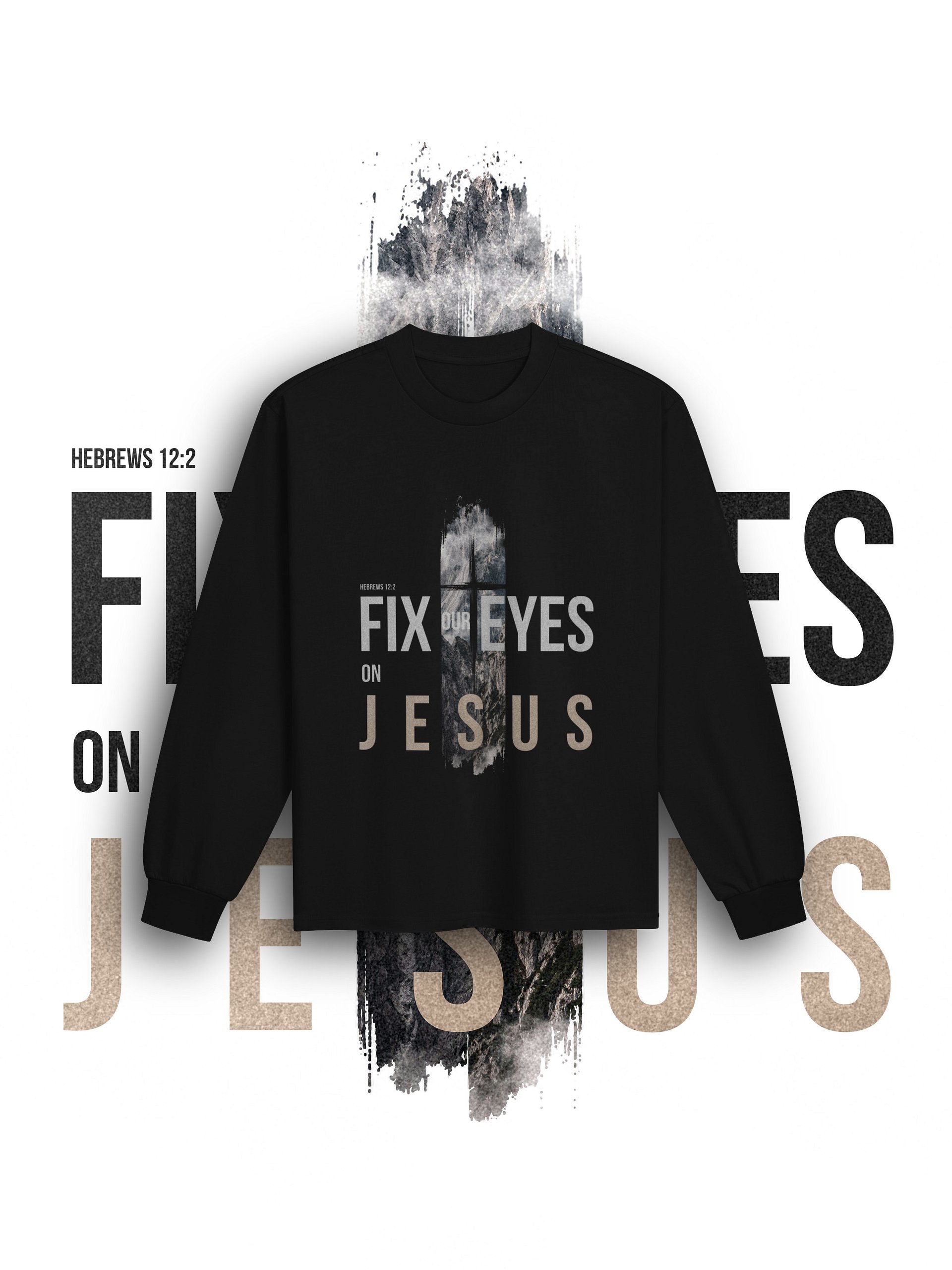Hebrews 12:2 - AS Colour Unisex Premium Heavyweight Long Sleeve Shirt by AS Colour product image (5)