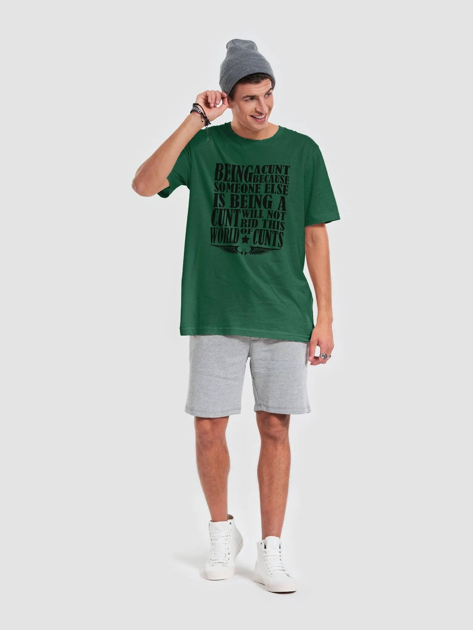 Stop Being A Cunt - Black Lettering - Bella+Canvas Supersoft T-Shirt product image (4)