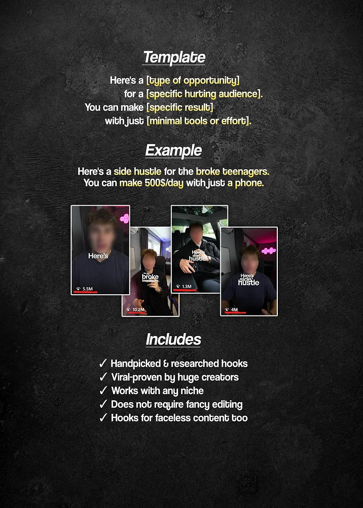 50 Handpicked Viral Hooks Pack product image (2)