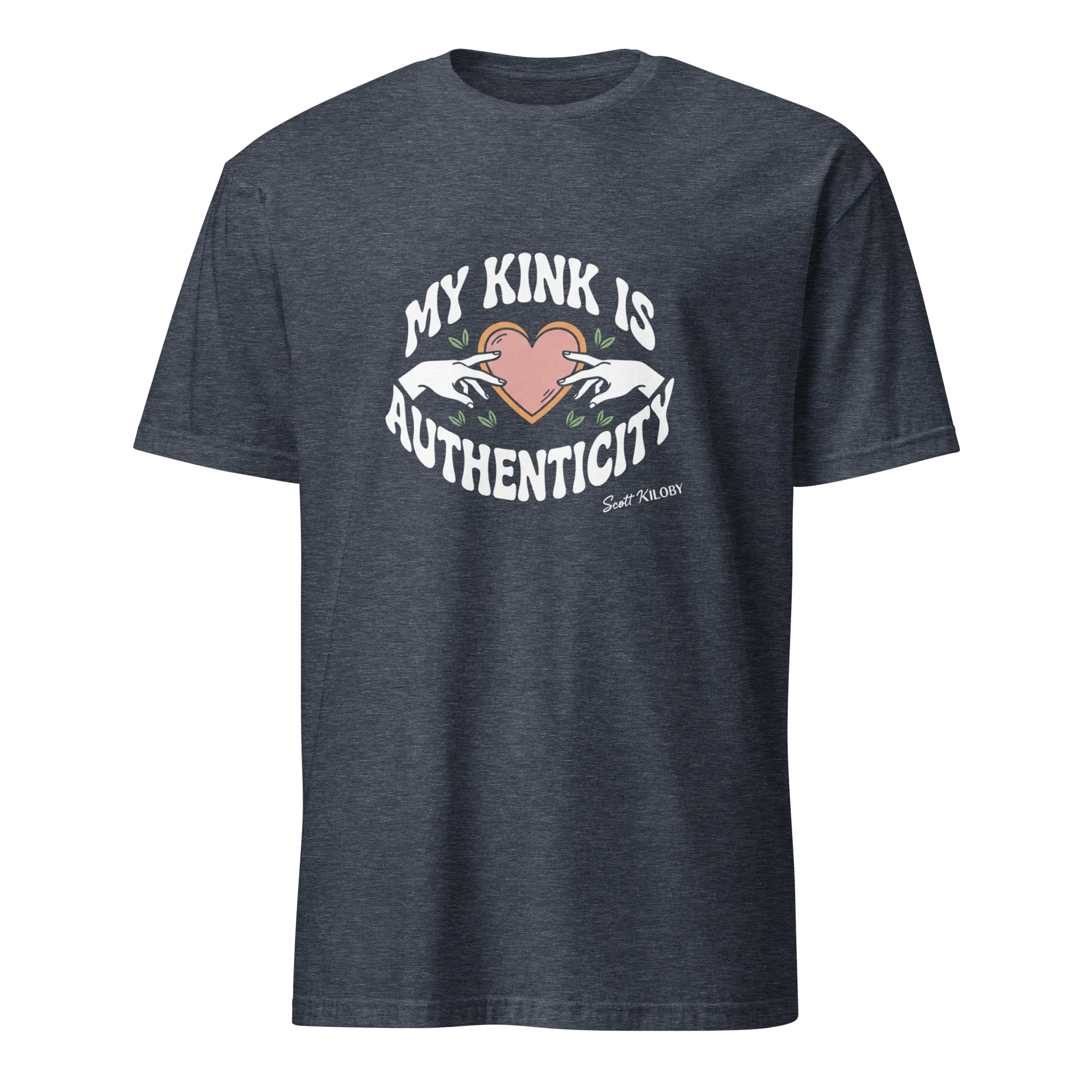 “My Kink Is Authenticity” Heather Navy Soft-Style T- product image (1)