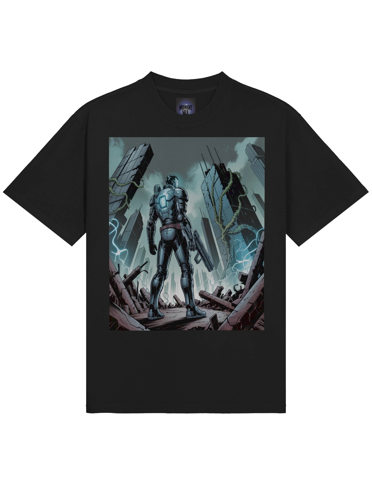 Eternal Dominion: Apocalypse Inspired Oversized Faded T-Shirt product image (5)