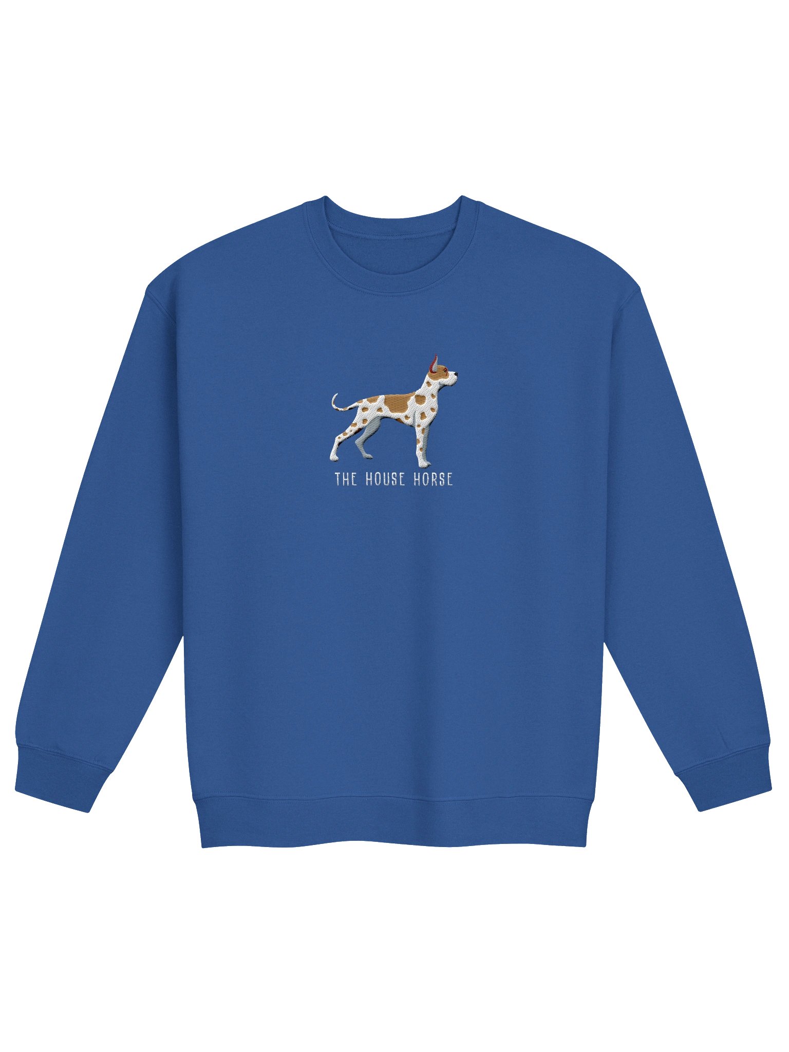 The House Horse Sweatshirt (Embroidered) of a Great Dane(Tan Harlequin, Cropped Ears) product image (4)