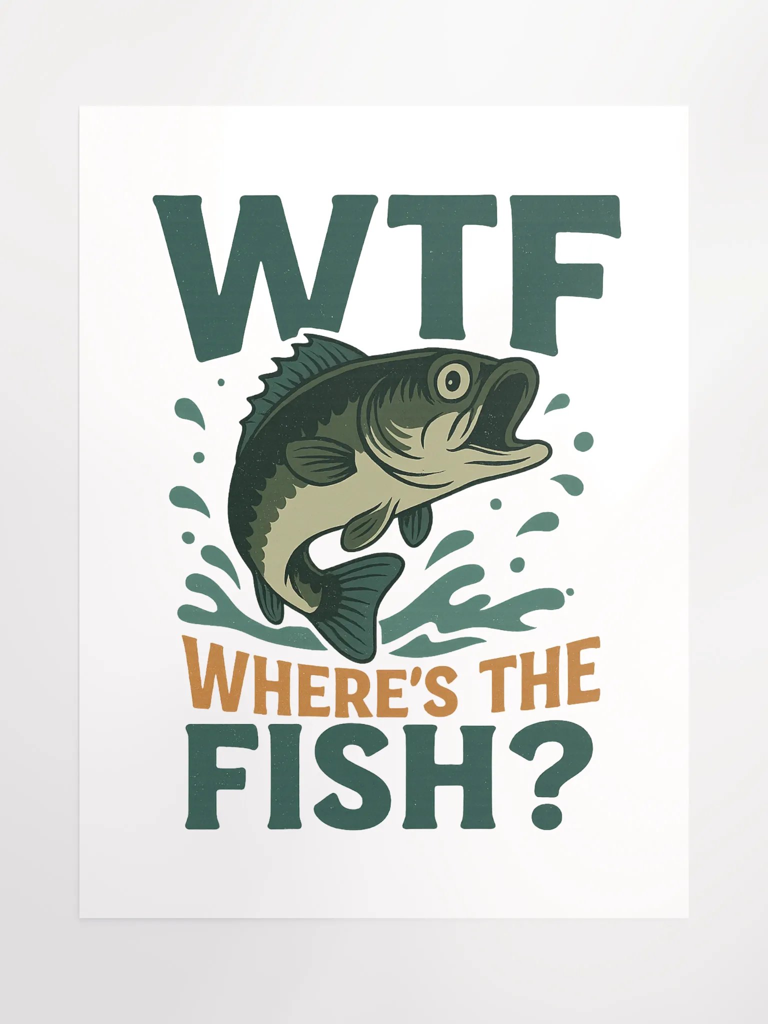 Fishing Wall Art Poster – WTF Where’s the Fish product image (2)