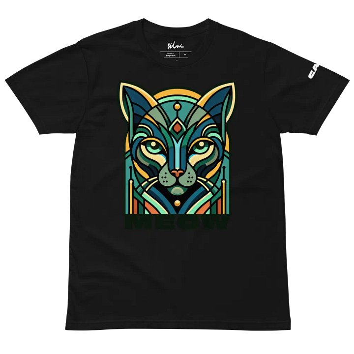 Tribal Cat Unisex T-Shirt – Bold & Stylish Feline Art 🐾 product image (2)