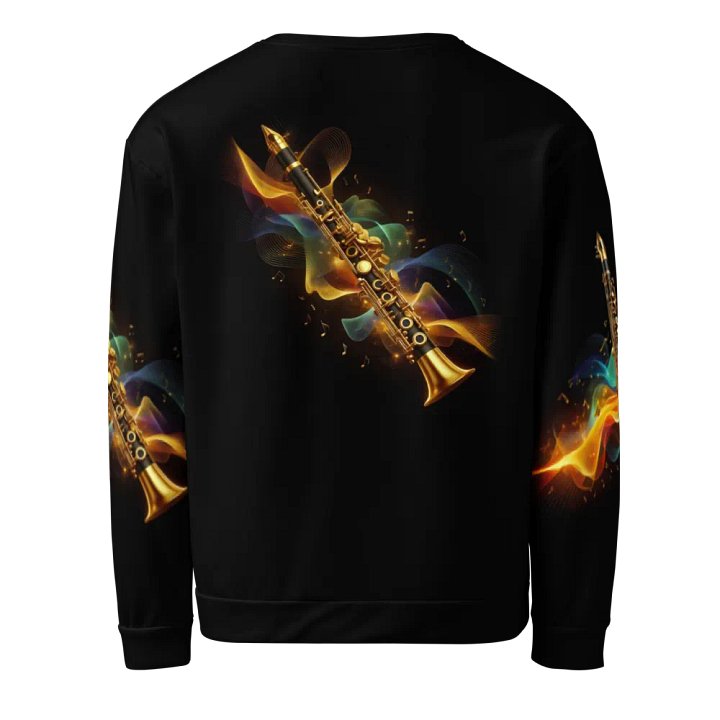 Golden Clarinet Musical Instrument - All-Over Unisex Sweatshirt #20 product image (2)