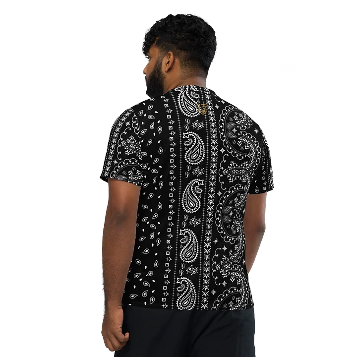 Lafate Store Designer Full Print Shirt Black Vertical Paisley -Chosen 1 product image (2)