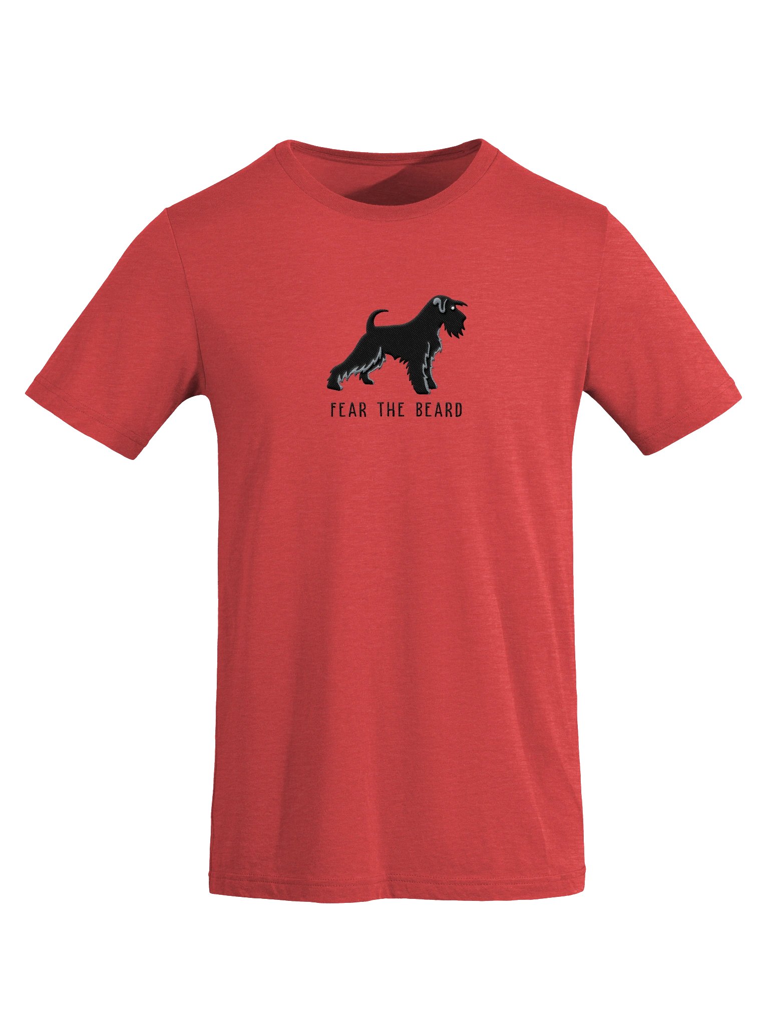 Fear the Beard T-Shirt(Embroidered) of a Miniature Schnauzer(Black) product image (43)