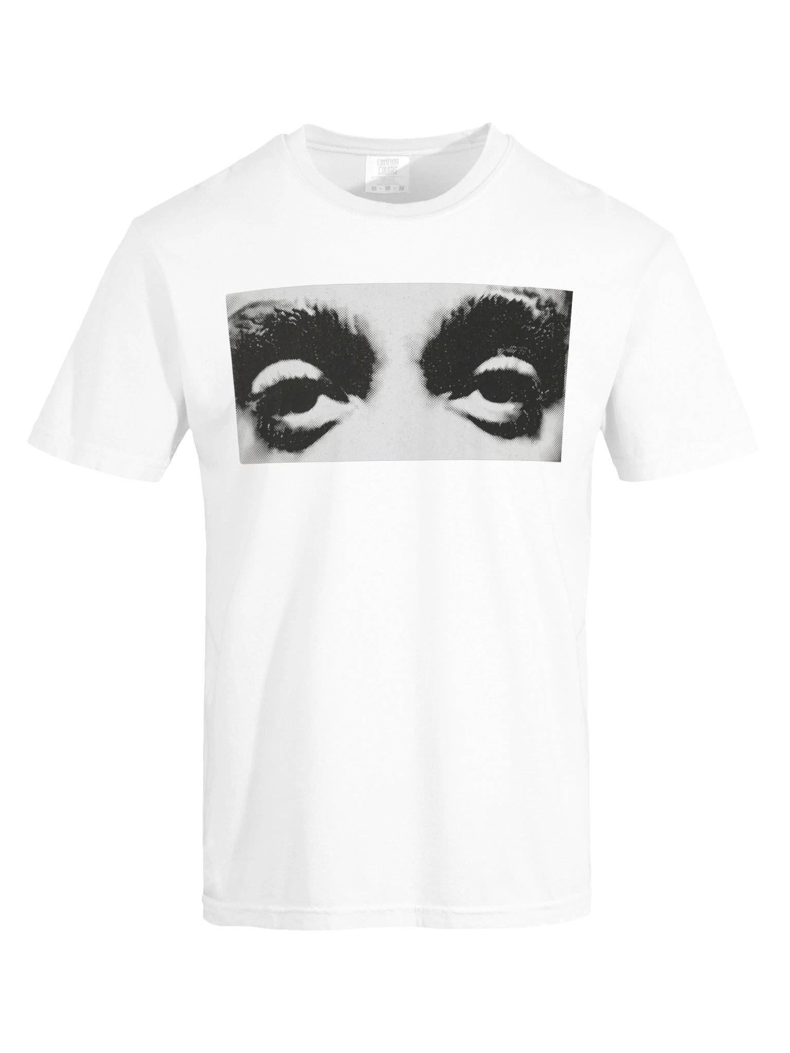 Mysterious Eyes Graphic Tee, Vintage Halftone Print Shirt, Aesthetic Streetwear, Bold Eye Art T-Shirt product image (9)